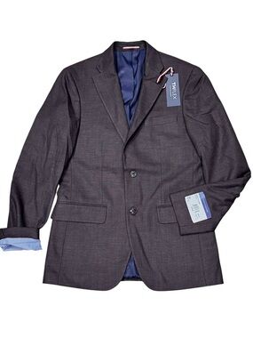 Tommy Hilfiger Sz 36 Mens Blazer Brown Classic Two-Button Suit Sport Jacket Coat